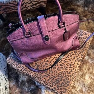 Coach Iridescent Leather Handbag